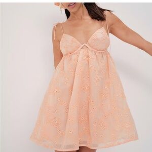 NWT For Love And Lemons Apricot Lace Dress